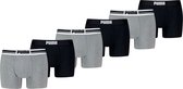 Puma Boxershorts Everyday Placed Logo - 6 pack heren boxers - Heren Ondergoed - Grey Melange / Black - Maat XL