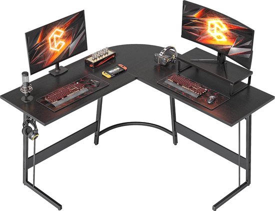Gamingbureau met Monitorstandaard - Ruimtebesparend Ontwerp - Ergonomisch Computertafel - Gaming Bureau met Stijlvol Design - 120 x 120 cm