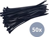 tyraps kabelbinders zwart 300 x 7,6 mm uv-bestendig 50 stuks