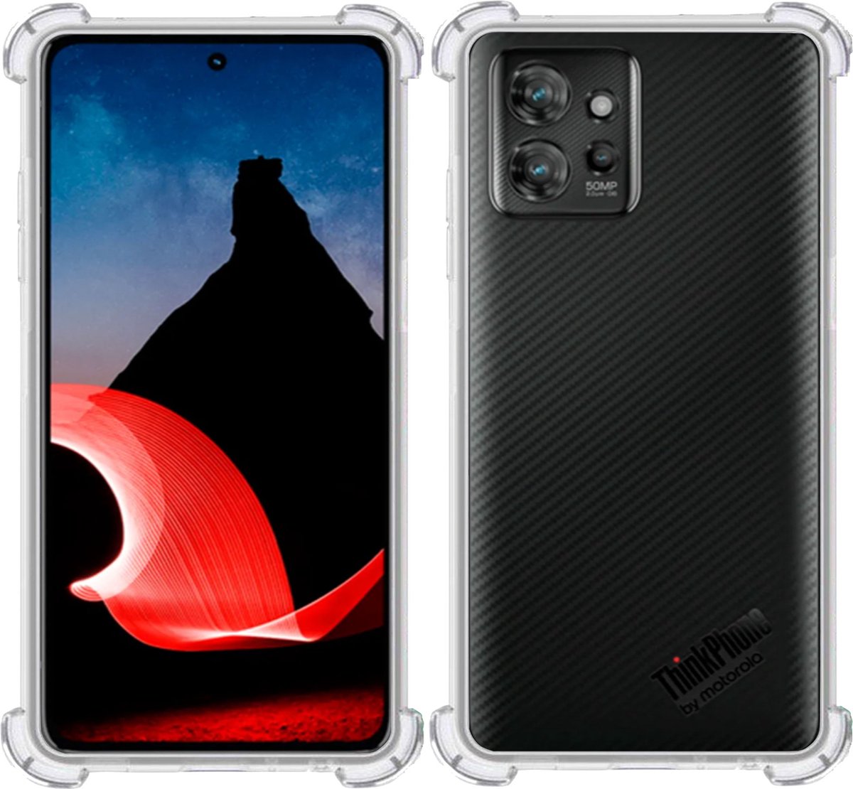 Hoesje geschikt voor Motorola ThinkPhone – Extreme Shock Case – Case Transparant