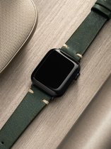 Apple Watch Leren Horlogeband - Green Vintage Jade - 42mm, 44mm, 45mm