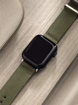 Apple Watch Horlogeband - Olive Canvas Safari - 42mm, 44mm, 45mm