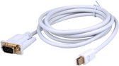 XIB Mini Displayport naar VGA kabel 1.8m / Mini DP to VGA 180cm - Wit