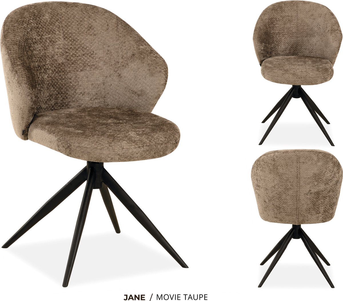 MX Sofa Eetkamer stoel Jane | kleur: Taupe