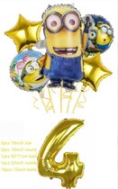 Cartoon Minioned Latex Ballon Banaan Man Baby Shower Verjaardagsfeestje Decoraties Wegwerp Servies Banner Kid Party Benodigdheden
