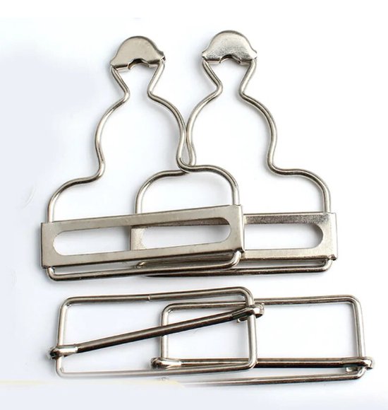 Foto: Gespen voor tuinbroek tuinbroek gesp zilver 40mm 2 stuks