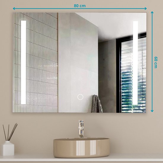 LOMAZOO Badkamerspiegel met LED Verlichting Reyes Douche Spiegel Met... bol