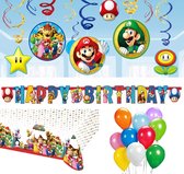Super Mario Happy Birthday 4 delig versiering feestpakket.