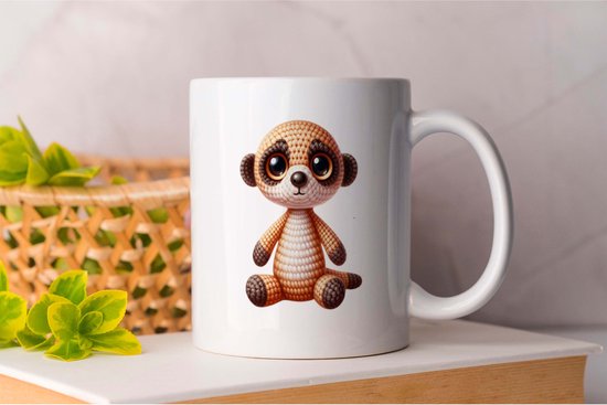Mug Peluche Suricate - Mignon - Cadeau - Cadeau - Adorable - Doux - Charmant - Mignon - Doux - Câlin - Sympa