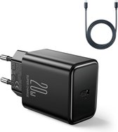 Chargeur Joyroom PD 20W avec câble USB-C vers USB-C - 1 Mètre - Zwart