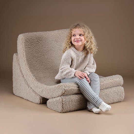 Wigiwama Teddy Moon Chair / Fauteuil - 80x65x55cm - Biscuit van Wigiwama — afbeelding 4