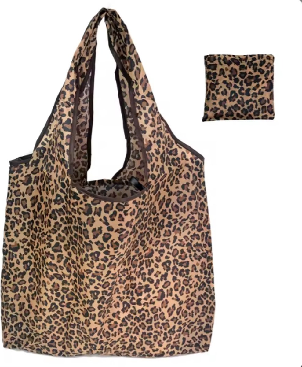 Opvouwbare Polyester Boodschappentas shopper 40x60 cm – Duurzame Herbruikbare Tas Lichtgewicht Met Print in Etui dessin panther — cadeau in Cadeau-ideeën - foto 2