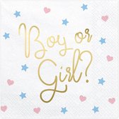 Boy or Girl? Servet | Unisex | 20 stuks | Voor Gender Reveal en Babyshower