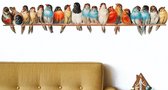 Vogel - vogelbescherming raamstickers - Muurstickers vogels set - Vogels stickers muur - Muurstickers Vogels - Musjes op tak - Huismussen - Muurdecoratie Jongens - Meisjes - Baby