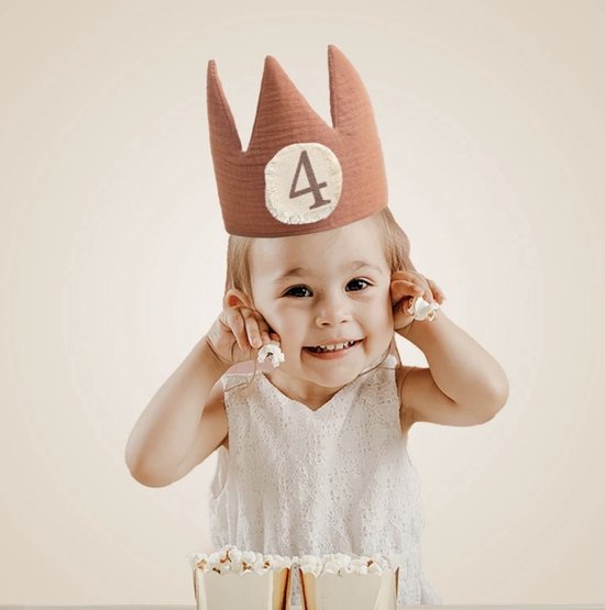 Anniversaire - Couronne d'anniversaire - Bébé - Chapeau - Kroon - 100% Katoen - 1 à 6 ans