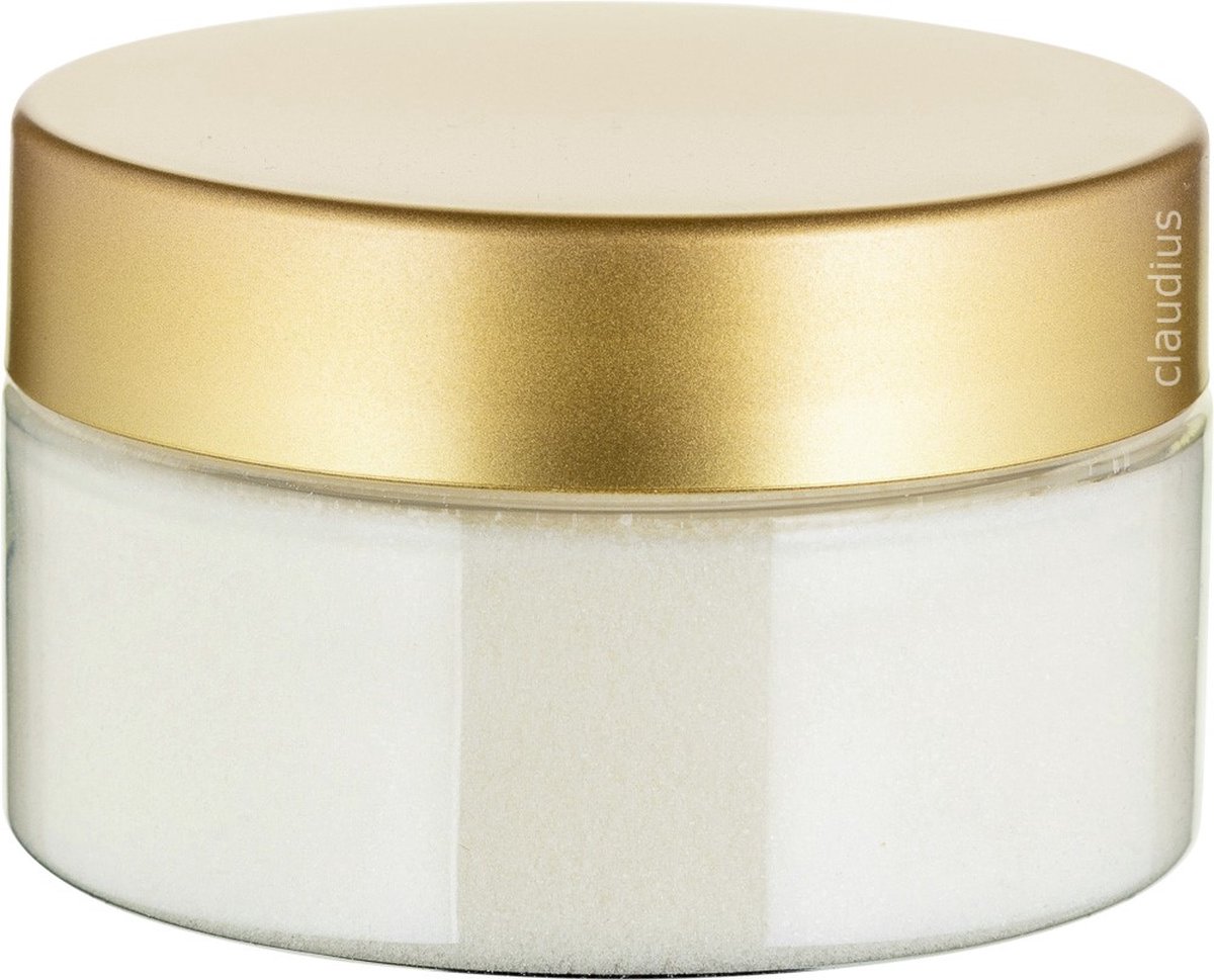 Goedkoopste Scrubzout White Lotus - 300 gram - Pot met luxe gouden deksel - Hydraterende Lichaamsscrub
