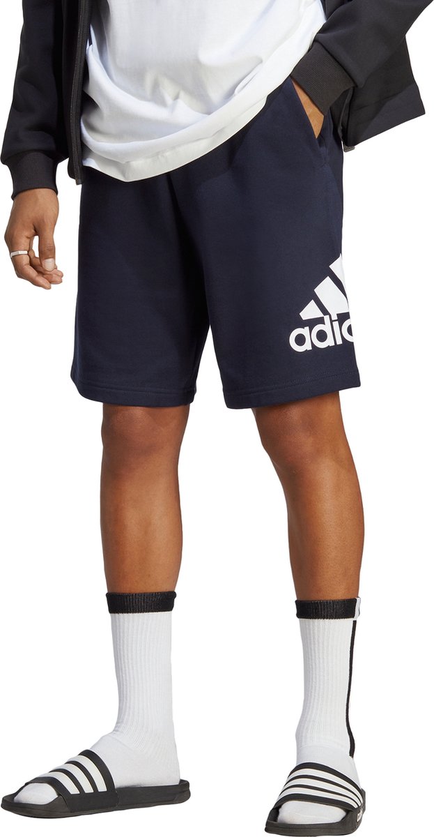 adidas Sportswear Essentials Big Logo French Terry Short Heren Blauw
