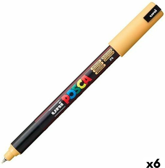 Markeerstift POSCA PC-1MR Abrikoos (6 Stuks)
