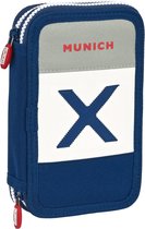 Schooletui met Accessoires Munich College Grijs 12.5 x 19.5 x 4 cm (28 Onderdelen)