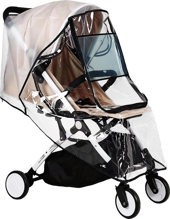 Zamboo Universele Regenhoes Voor Kinderaanhanger – Compatibel Met Thule, Croozer, Tiggo – Met Opbergtas En Slotopening – Zwart
