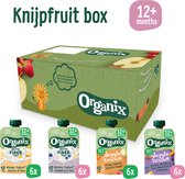 Organix Luxe Squeeze Fruit Boîte mensuelle 12+ mois - 24 pièces - 100 % biologique - Sac à presser pour tout-petits
