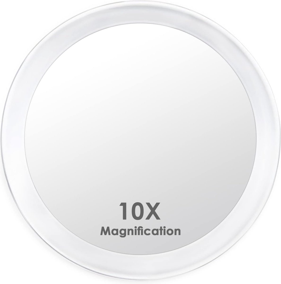Goedkoopste Vergrotingsspiegel 10-voudig met 3 zuignappen, ronde make-upspiegel met 10-voudige vergroting, 10 cm make-upspiegel voor thuis, badkamer en onderweg, verwijdering van mee-eters/luchtbellen