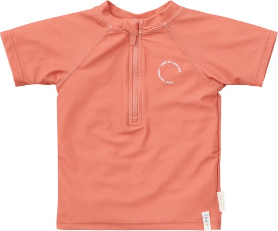 Little Dutch Coral - Zwem t-shirt - Gerecycled polyester - Oranje - Maat 86/92