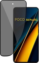 Privé Screenprotector geschikt voor Poco X6 Pro - Privacy Folie Beschermglas - Privacy Proteqt+