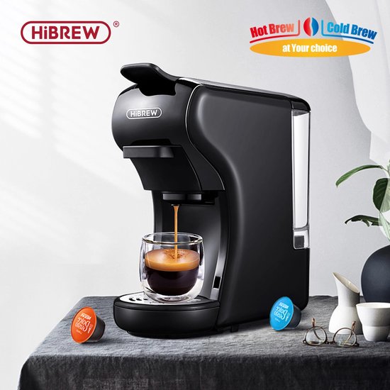Bouya 4-in-1 Koffiezetapparaat - Koffiemachines - Koffiezet Apparaat - Koffiezet - Capsule - Dolce Gusto - Espresso - Poeder - 19bar - Zwart