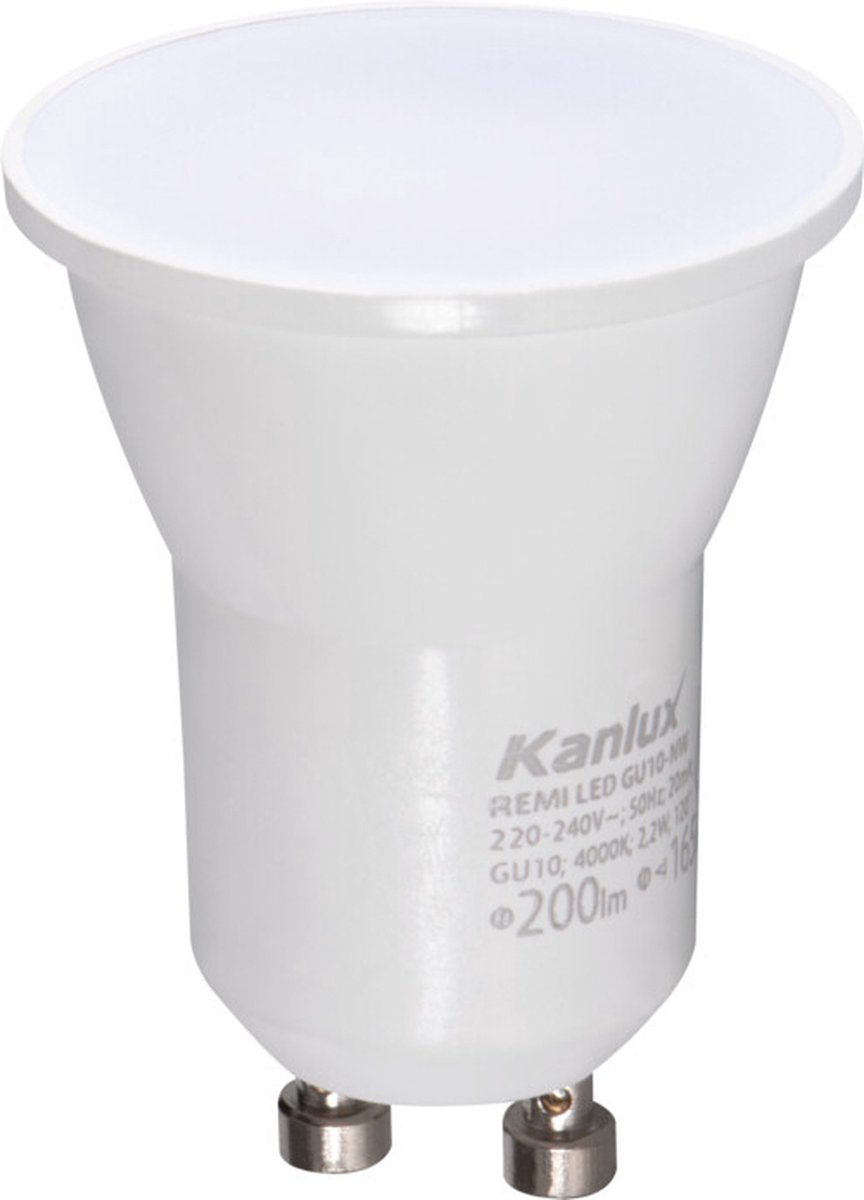 Kanlux -GU10 mini- LED Spot - 2.2W=19W -Warmwit 3000K 230V 35mm
