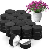 Onzichtbare bloempotpoten, verpakking van 50 stuks, zwarte poten voor bloembakken, antislip met sterke zelfklevende pads voor middelgrote en grote plantenbakken, voor kamer- en