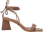 Mangará Caúna Dames sandalen Geitenleer - 6,5cm blokhak - Bruin - Maat 37