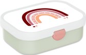 Mepal Broodtrommel voor Kinderen - Bento Lunchbox - Regenboog - Inclusief Bentobakje & Vorkje - BPA vrij en Vaatwasserbestendig - 750 ml - Groen
