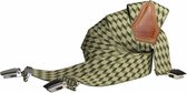 Pierre Mouton Escher Bretel - Bretels - Volwassenen - Heren - Groen - 140cm - 3 brede clips - XL - XXL
