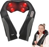 Nekmassage schouder met warmte, elektrische rugmassage met 3D rotatie massage en instelbare snelheden voor thuiskantoor