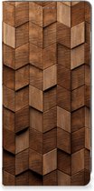 Book Wallet Case geschikt voor Motorola Moto G24 | G04 | G24 Power Wooden Cubes