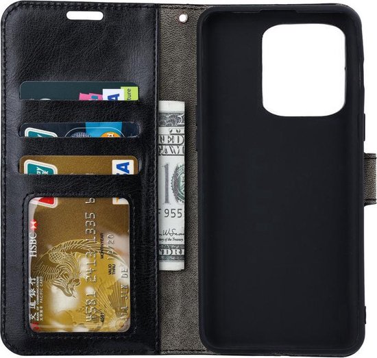 iPhone 13 Mini - Bookcase Zwart - étui portefeuille avec 1 protection d'écran en Glas