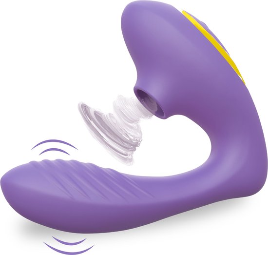 IVY LUX NUA SE - 2-in-1 Luchtdruk Vibrator – Clitoris Stimulator & G-Spot Vibrator – 12 Standen – Fluisterstil & Waterdicht – Siliconen – Oplaadbaar – Vibrators voor Vrouwen & Koppels – Roze