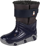 Marineblauwe-Grijze Snowboots voor Jongens met Klittenband, Warm en Comfortabel