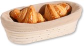 Kesper Broodmandje speciaal voor afbakbroodjes - nagaren/niet uitdrogen - met hoes - L28 x B15 x H8 cm - tafel serveermandje