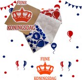 Raamsticker Koningsdag versiering met Kroon | Herbruikbare stickers | Rood wit blauw raamstickers Koningsdag | Rood, Wit, Blauw raamversiering | Stickers Koningsdag | Raamstickers voor Koningsdag |