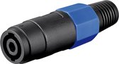 Goobay PA Luidspreker Plug - PA Connector (v) - met soldeercontacten en knikbescherming - 4-polig - Zwart