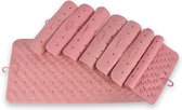 Voordelpak: Set van 8 Antislipmat Douche Roze 76x36cm – 100% Natuurlijk Rubber - Voor Badkamer & Sanitair