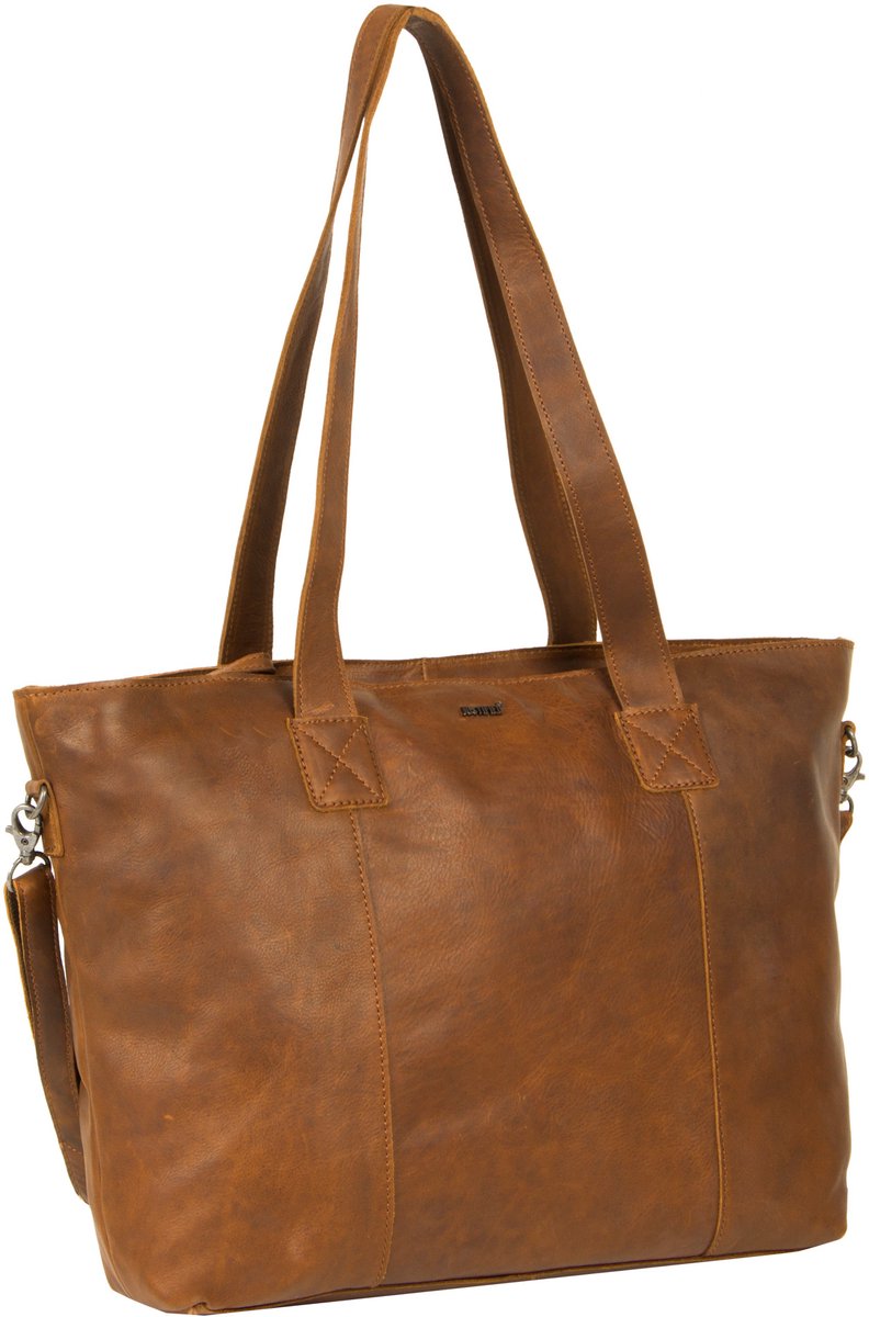 Justified Bags Nynke Cognac 16L Big Shopper Laptop 15.6
