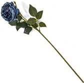 Kunstbloem roos blauw
