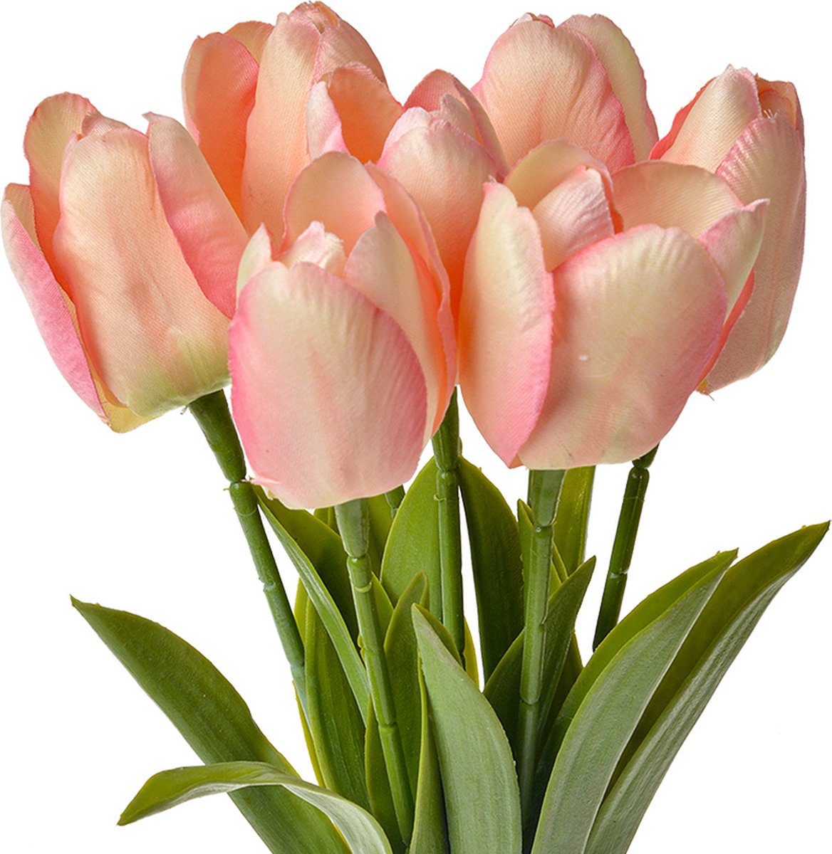 Clayre & Eef Kunstbloem Roos 32 cm Wit Roze Kunststof