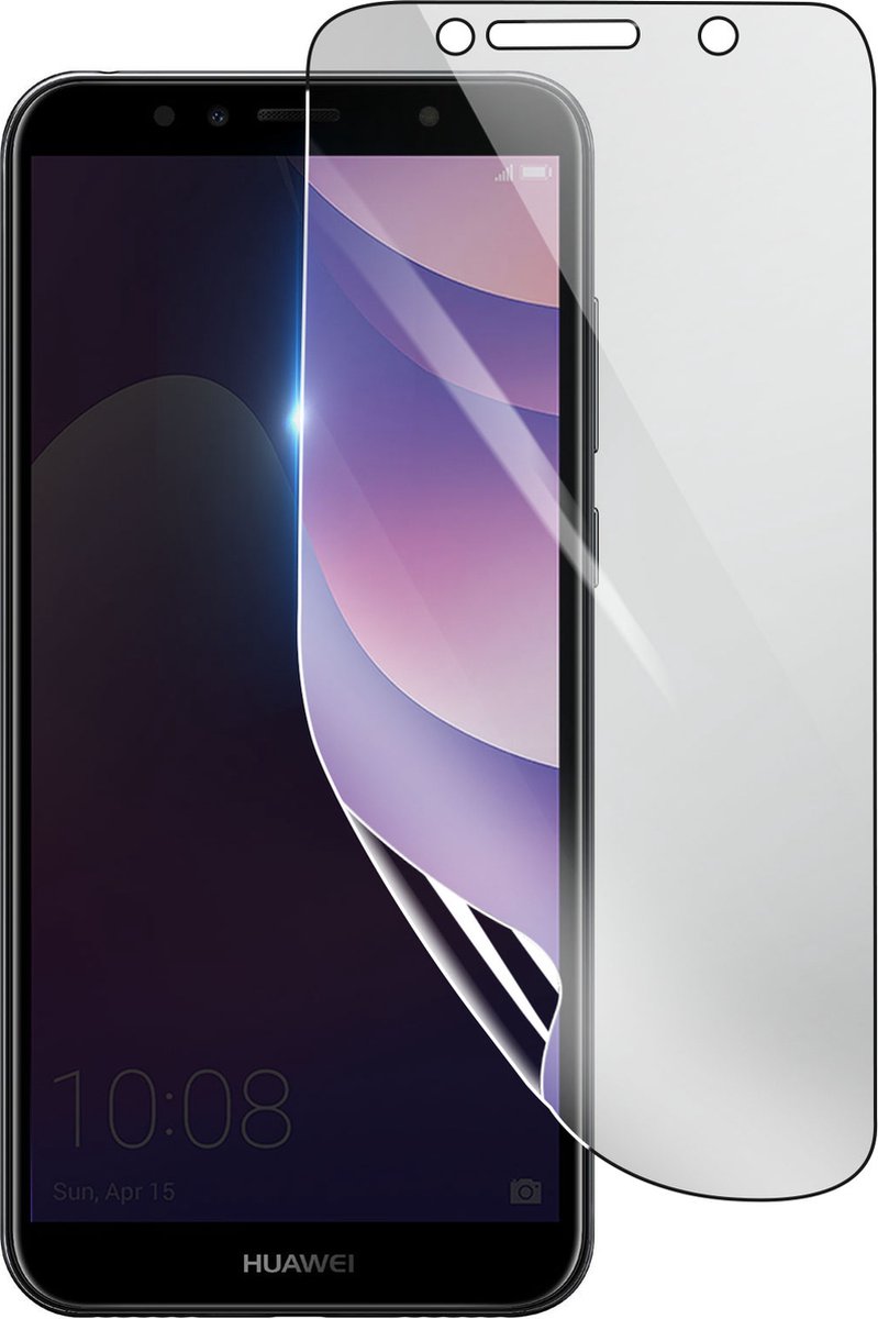 3mk, Geschikt voor Huawei Y7 2018, Schokbestendige Hydrogel Screenprotector, Transparant