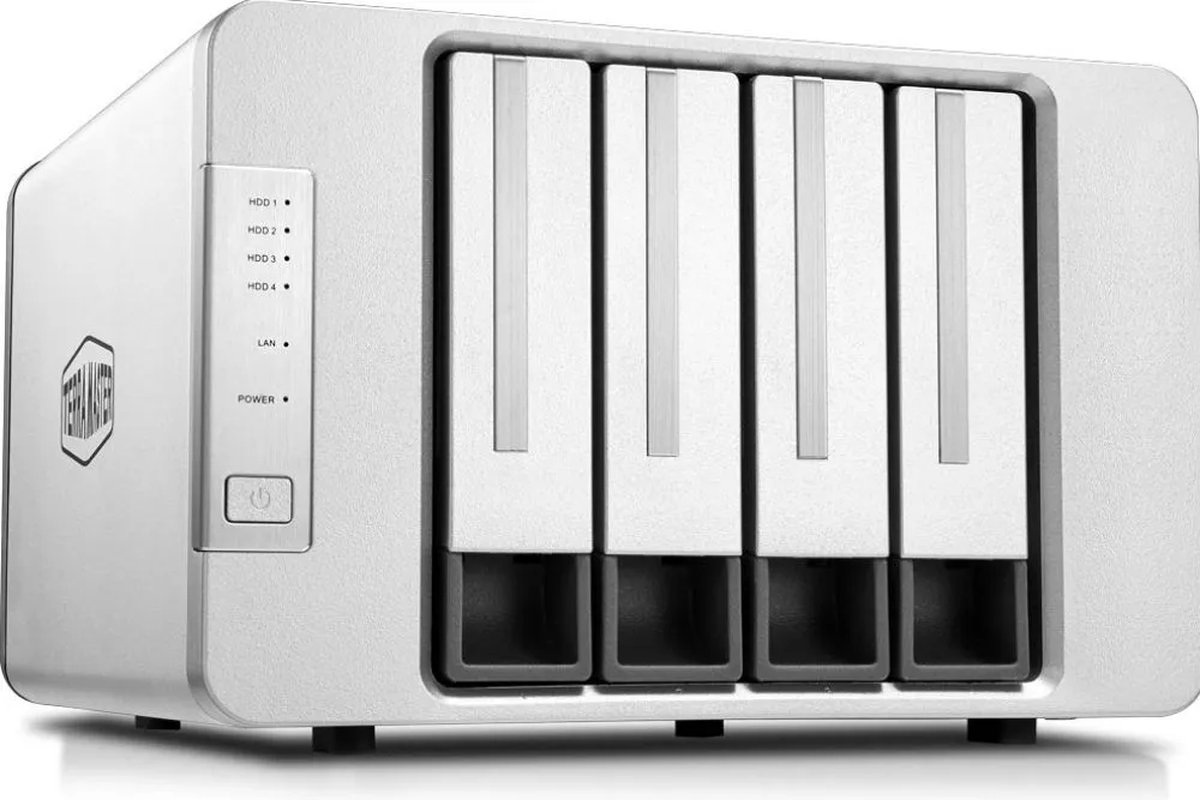 TerraMaster F4-423 - NAS-server - 4 bays - RAID 0 1 6 10 JBOD - 2x USB 3.2 gen 1 HDMI - 2x Ethernet 2.5Gbps - Grijs