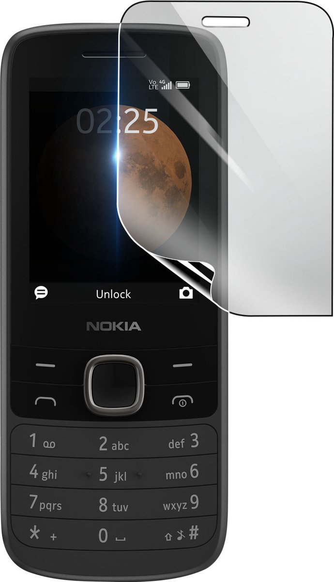 3mk, Geschikt voor Nokia 225, Schokbestendige Hydrogel Screenprotector, Transparant