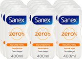 Sanex Zero% Droge Huid Douchegel - 12 x 400 ml - Voordeelverpakking